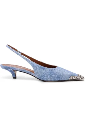 PARIS TEXAS Skor, Dam, 41 EU, Denim, Denim Slingback med metalltå