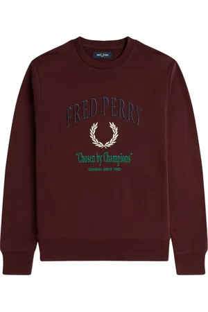 Fred Perry Sweatshirts & Hoodies, Herr, S, Mästare Broderad Sweatshirt