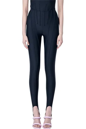 MUGLER Byxor, Dam, S, Leggings med panelkonstruktion Stigbygelstil
