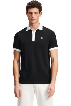 Karl Lagerfeld Topp, Herr, XL, Bomull, Polo tröja med kontrastdetaljer