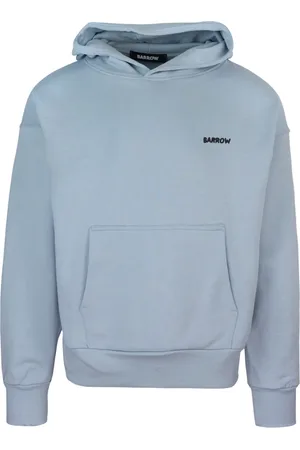 BARROW Sweatshirts & Hoodies, Herr, XS, Bomull, Blå hoodie med unik tryck