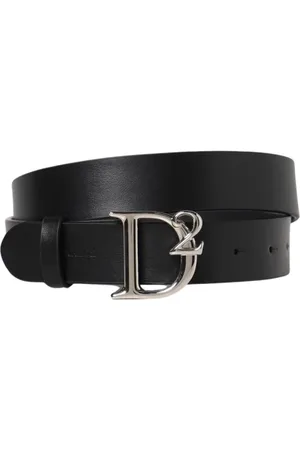 Dsquared2 Accessoarer, Dam, 85 CM, Läder, Svart Läderbälte, Stiligt Tillbehör