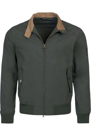 Barbour Jacka, Herr, M, Bomull, Grön skräddarsydd kappa med ribbade detaljer