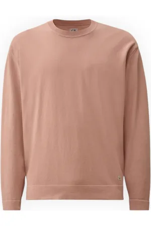 C.P. Company Stickade tröjor & koftor, Herr, L, Bomull, Bomull Crepe Crew Neck Stickad Tröja