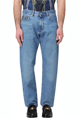 VERSACE Jeans, Herr, W30, Bomull, Klassisk Passform Blå Jeans
