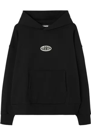 BARROW Sweatshirts & Hoodies, Herr, L, Svart tröja med tryck på ryggen
