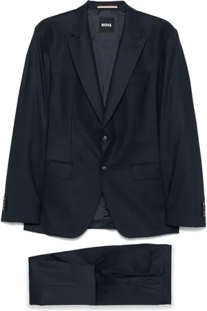 HUGO BOSS Kostym, Herr, 4Xl, Slim Fit Blandad Ullkostym