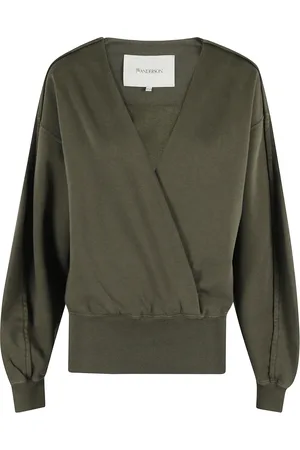 J.W.Anderson Sweatshirts & Hoodies, Dam, S, Bomull, Wrap Sweatshirt i Khaki