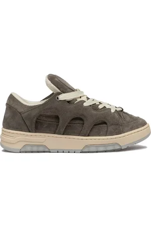 PAURA Skor, Herr, 42 EU, Mocka, Grå Mocka Sneakers Handgjorda i Italien