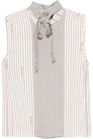 Twin-Set Topp, Dam, 2Xs, Randig Ärmlös Topp