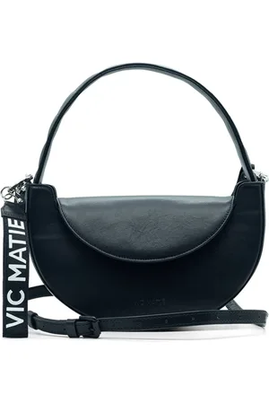 vic matiè Väska, Dam, ONE Size, Läder, Maya Svart Halvmåne