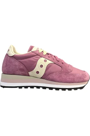 Saucony Skor, Dam, 38 EU, Nylon, Jazz Triple Sneaker i Lila Kräm