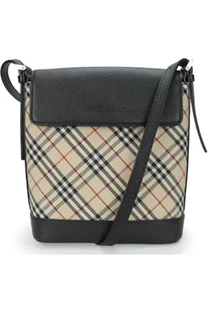 Burberry Pre-owned, Dam, ONE Size, Pre-owned Canvas axelremsvskor