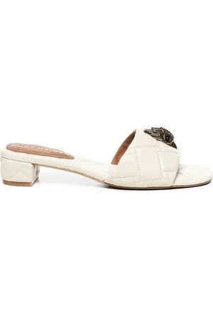Kurt Geiger Skor, Dam, 36 EU, Läder, Sandaler i quiltat läder med strassörn