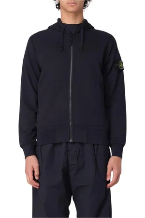 Stone Island Sweatshirts & Hoodies, Herr, XS, Svart Zip-Up Hoodie för Män