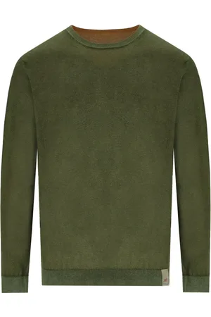 BOB der Bär Stickade tröjor & koftor, Herr, XL, Bomull, Militär Reversibel Crewneck Tröja
