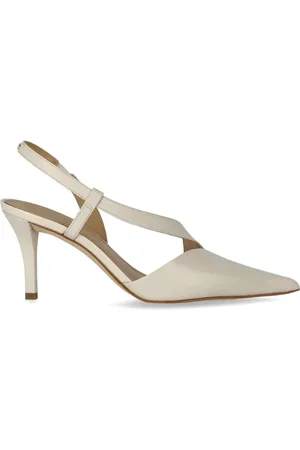 Michael Kors Skor, Dam, 37 EU, Läder, Kräm Slingback Pumps med Spetsig Tå