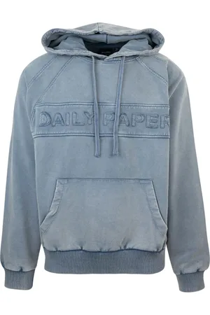 Daily paper Sweatshirts & Hoodies, Herr, M, Bomull, Grå Tröja Blött Väder Plagg Tvätt