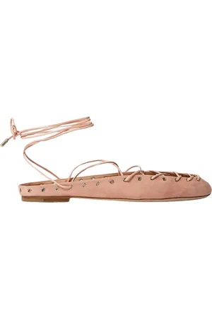Chloé Skor, Dam, 36 EU, Läder, Suede Lace-Up Ballerina Flats
