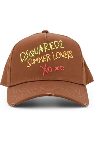 Dsquared2 Accessoarer, Herr, ONE Size, Bomull, Bruna Hattar med Justerbar Rem