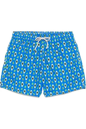 MC2 SAINT BARTH Badkläder, Herr, M, Läder, Havblå Simshorts Elastisk Midja