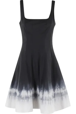 Staud Klänning, Dam, M, Bomull, Svart Bomull Mini Klänning Tie-Dye