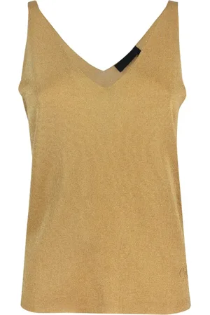 Liu Jo Topp, Dam, S, Polyester, Glittrande V-ringad Stickad Topp