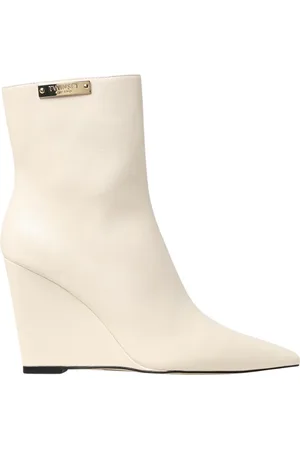 Twin-Set Skor, Dam, 40 EU, Läder, Svarta Kil Ankelboots Spetsig Tå