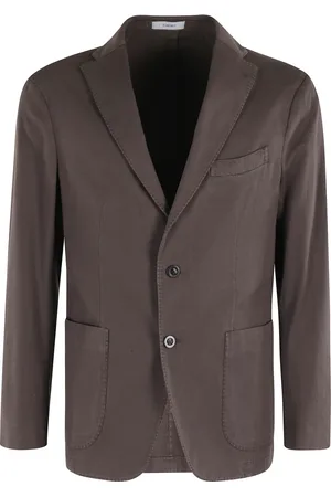 Boglioli Jacka, Herr, M, Bomull, Brun Bomullsblazer med Revers