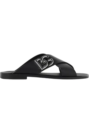 Dolce & Gabbana Skor, Herr, 41 EU, Logo Detalj CrossStrap Sandaler