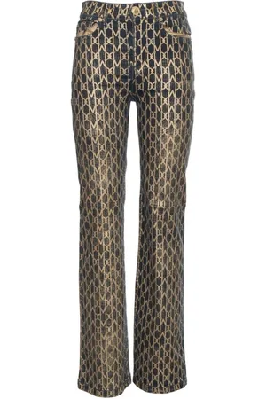 Guess Byxor, Dam, W27, Logo Bi-Color Byxor med Fem Fickor