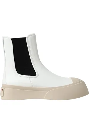 Marni Skor, Dam, 38 EU, Vita Chelsea Boots för kvinnor