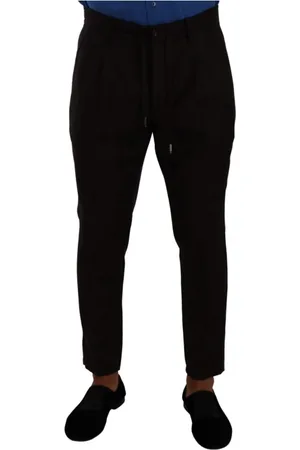 Dolce & Gabbana Byxor, Herr, M, Burgundy Ull Jogger Byxor