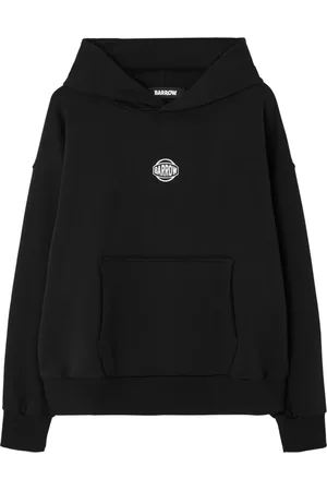 BARROW Sweatshirts & Hoodies, Herr, S, Svart tröja med tryck på baksidan