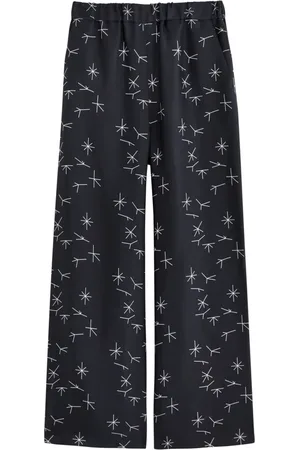Max Mara Byxor, Dam, L, Sidensbyxor med abstrakt mönster