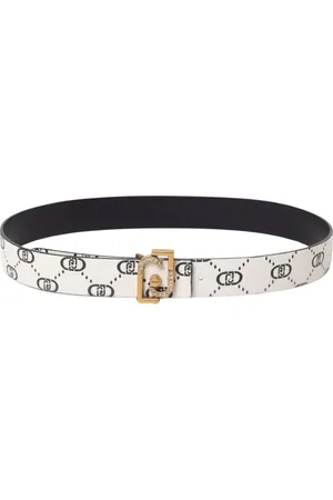 Liu Jo Accessoarer, Dam, M, Läder, Svart läderbälte med metallspänne