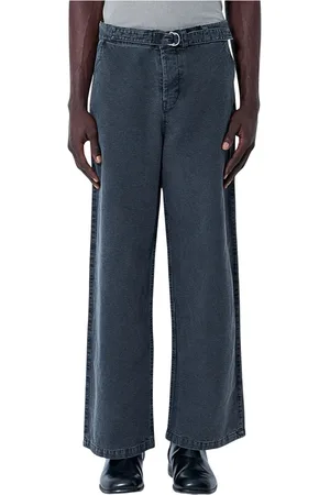 OUR LEGACY Jeans, Herr, 2Xl, Bomull, Straight-Leg Jeans med Justerbart Bälte