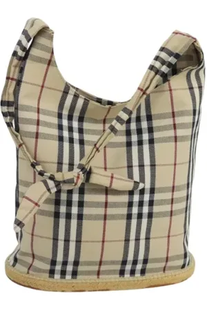 Burberry Pre-owned, Dam, ONE Size, Pre-owned Canvas axelremsvskor