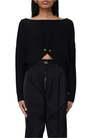 Elisabetta Franchi Stickade tröjor & koftor, Dam, XS, Damtröjor Kollektion