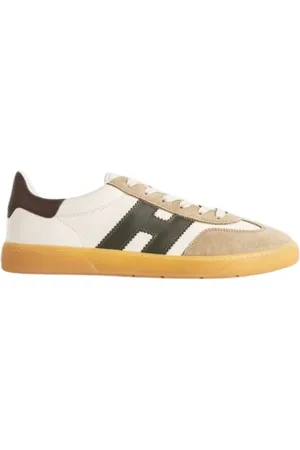 Hogan Skor, Herr, 40 EU, Läder, Cool Ivory Khaki Sneakers