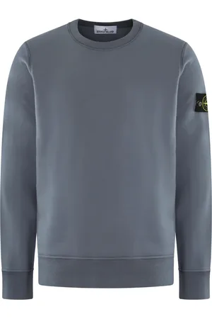 Stone Island Sweatshirts & Hoodies, Herr, 2Xl, Blå Logo-patch Tröja