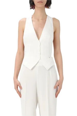 Elisabetta Franchi Jacka, Dam, M, Stilig Gilet för en Trendy Look