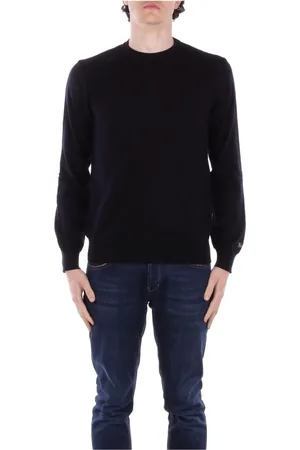 Woolrich Stickade tröjor & koftor, Herr, M, Bomull, Blå Logo Tröja Slim Fit Bomull