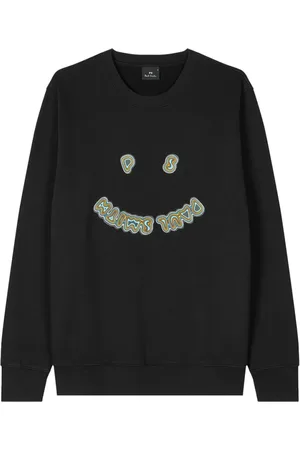 Paul Smith Sweatshirts & Hoodies, Herr, M, Bomull, Broderad Happy Sweatshirt