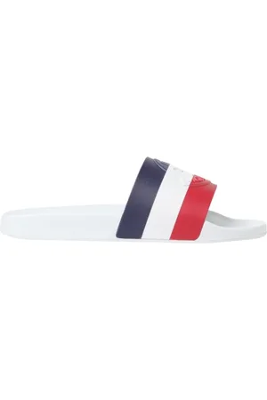 Moncler Skor, Herr, 40 EU, Vita Trefärgade Pooltofflor Sandaler