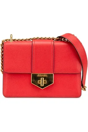 Prada Pre-owned, Dam, ONE Size, Pre-owned Laeder axelremsvskor