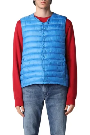Manuel Ritz Jacka, Herr, L, Elegant Blå Puffer Vest