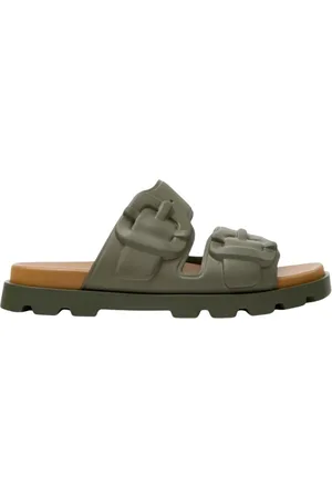Camper Skor, Herr, 45 EU, Gröna Spänne Sandaler Stiligt Komfort