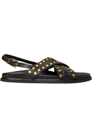 Twin-Set Skor, Dam, 40 EU, Läder, Studded Läder Sandaler