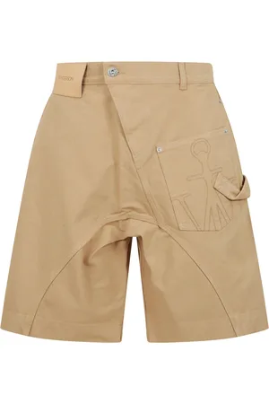 J.W.Anderson Shorts, Herr, L, Bomull, Bomullsshorts med låg midja och vriden silhuett